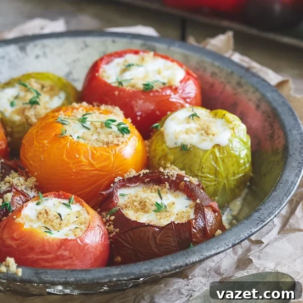 Roasted Stuffed Heirloom Tomatoes 