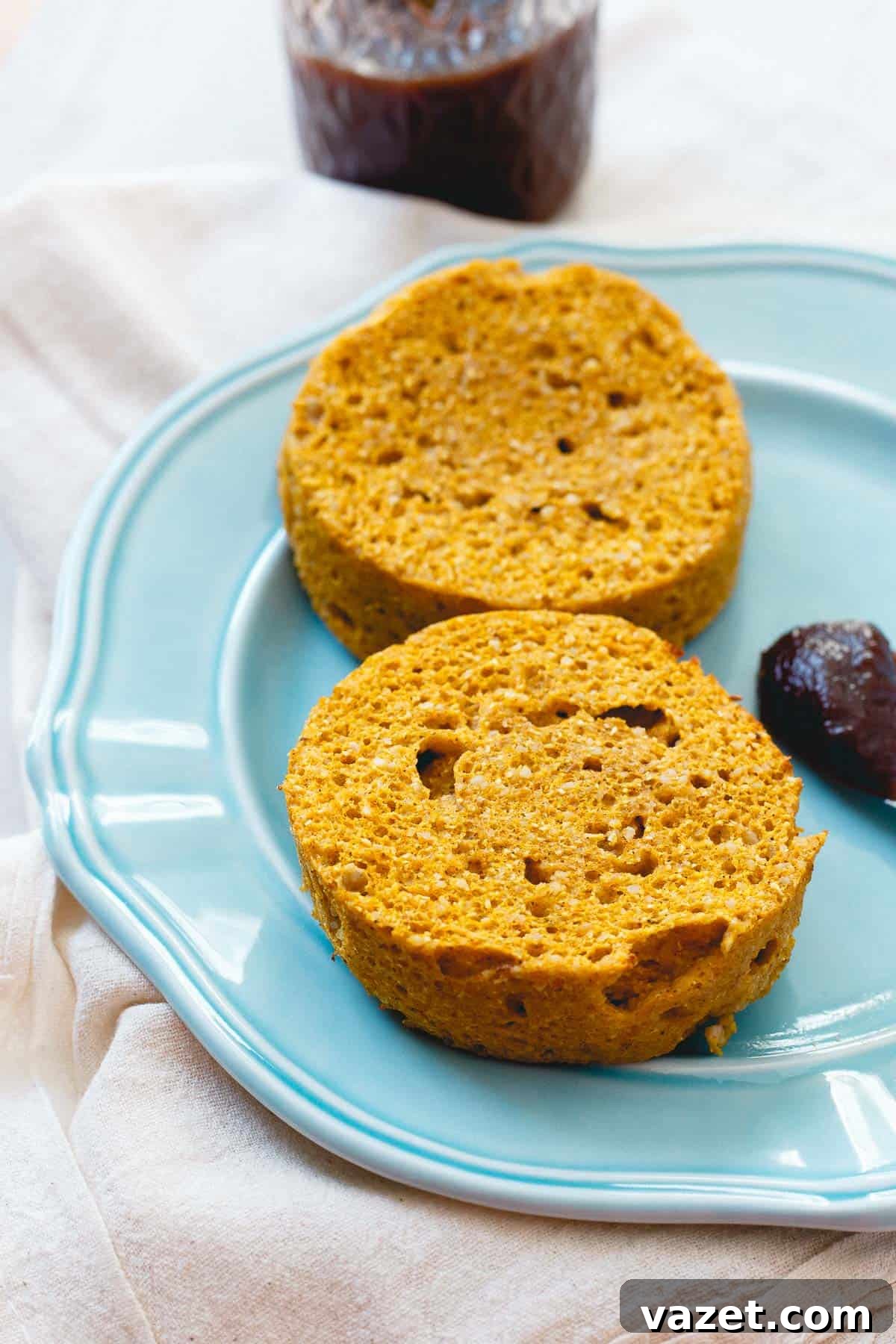 These 2 minute microwave paleo pumpkin english muffins are an easy, grain, gluten and dairy-free option for breakfast. Perfect when toasted! These 2 minute microwave paleo pumpkin english muffins are an easy, grain, gluten and dairy-free option for breakfast. Perfect when toasted!