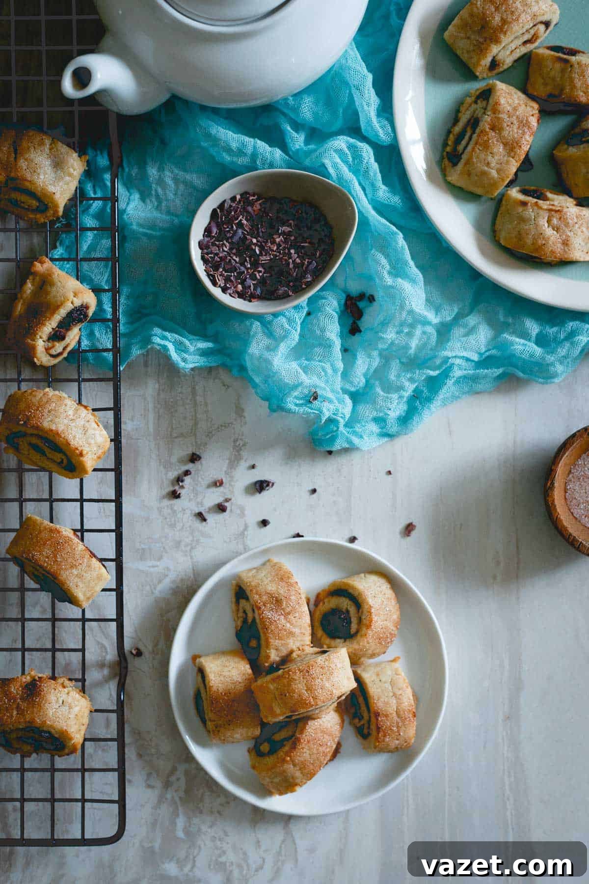 Rugelach make a great addition to your holiday baking, especially this seasonal apple butter and cacao nib version! Rugelach make a great addition to your holiday baking, especially this seasonal apple butter and cacao nib version!