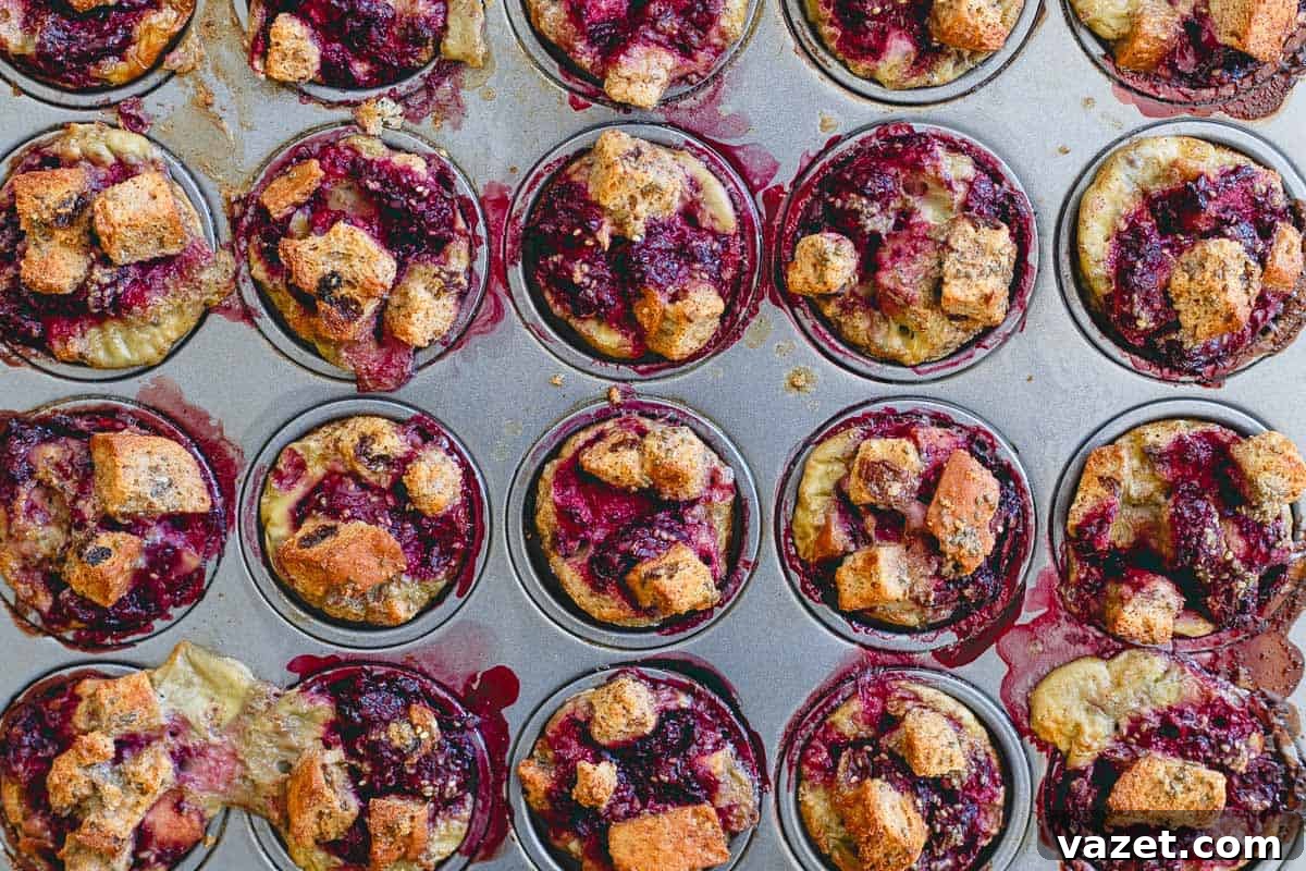Gluten-free blackberry French toast bites on a plate, ready to be enjoyed with maple syrup.