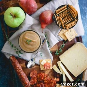 This savory thyme pear apple butter is so simple to make, bursting with fall flavors and pairs deliciously with everything from a dinner roast to an appetizer spread.