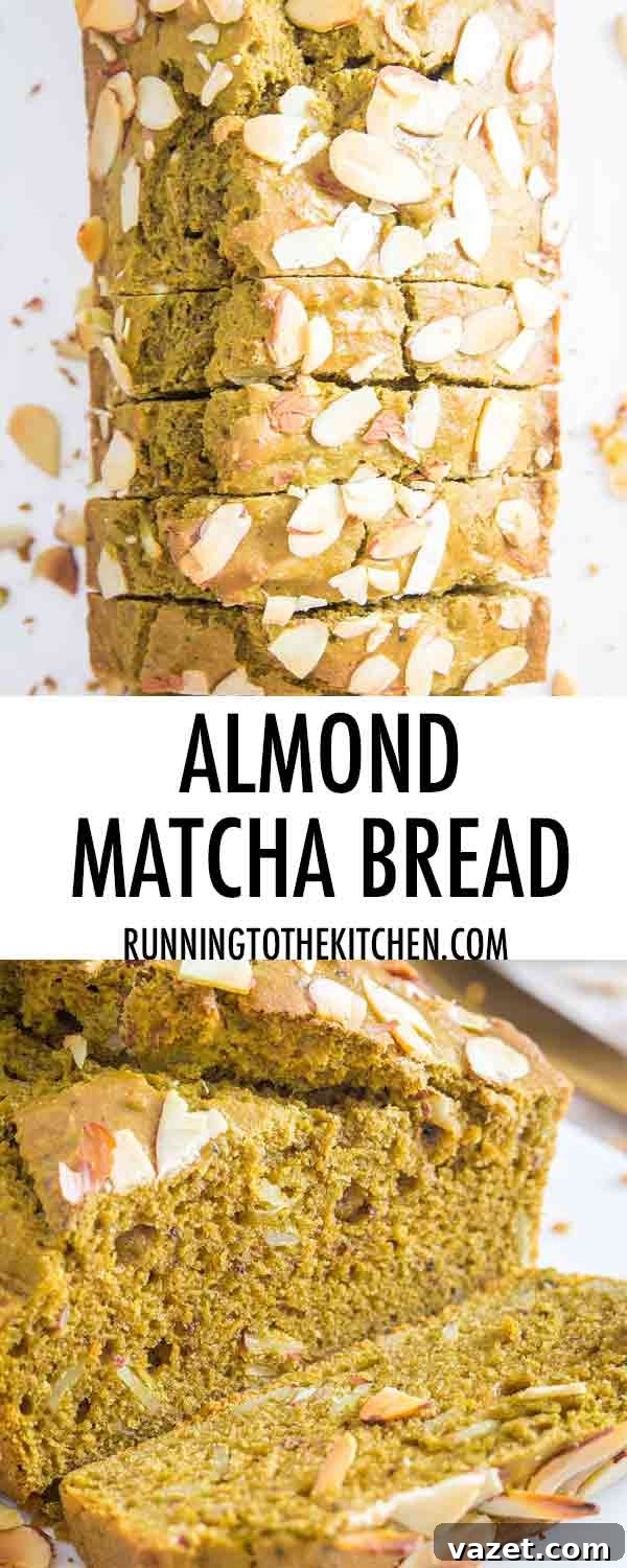 Matcha Bread Matcha Green Tea Bread with Almonds - Quick Bread Recipe