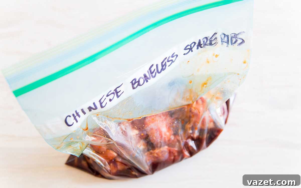 Sweet and Savory Boneless Chinese Ribs 3 Learn how easy it is to make Chinese takeout quality boneless spare ribs at home with this simple marinade and baking technique.