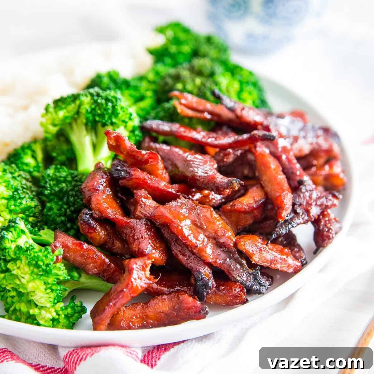 Sweet and Savory Boneless Chinese Ribs 6 Sticky, sweet and savory boneless spare ribs are just like the Chinese takeout restaurant recipe.