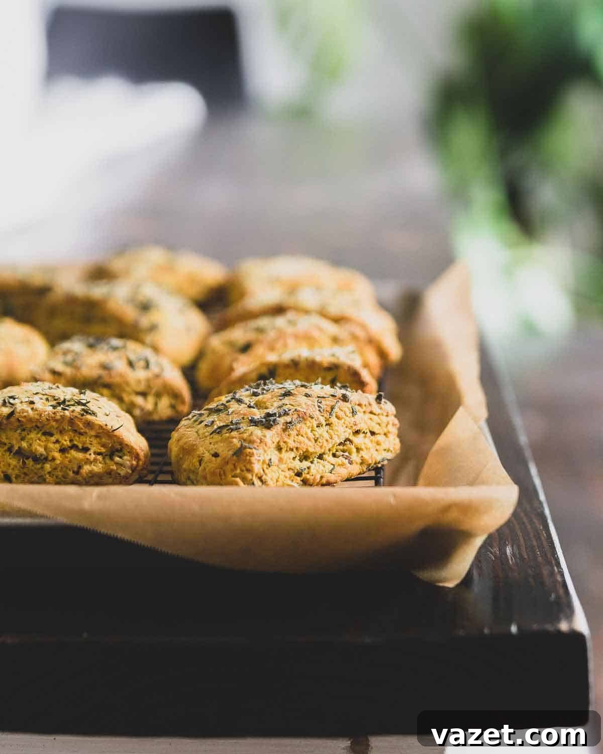 Savory pumpkin scones with parmesan cheese and fresh sage and pecans. Savory pumpkin scones with parmesan cheese and fresh sage and pecans.
