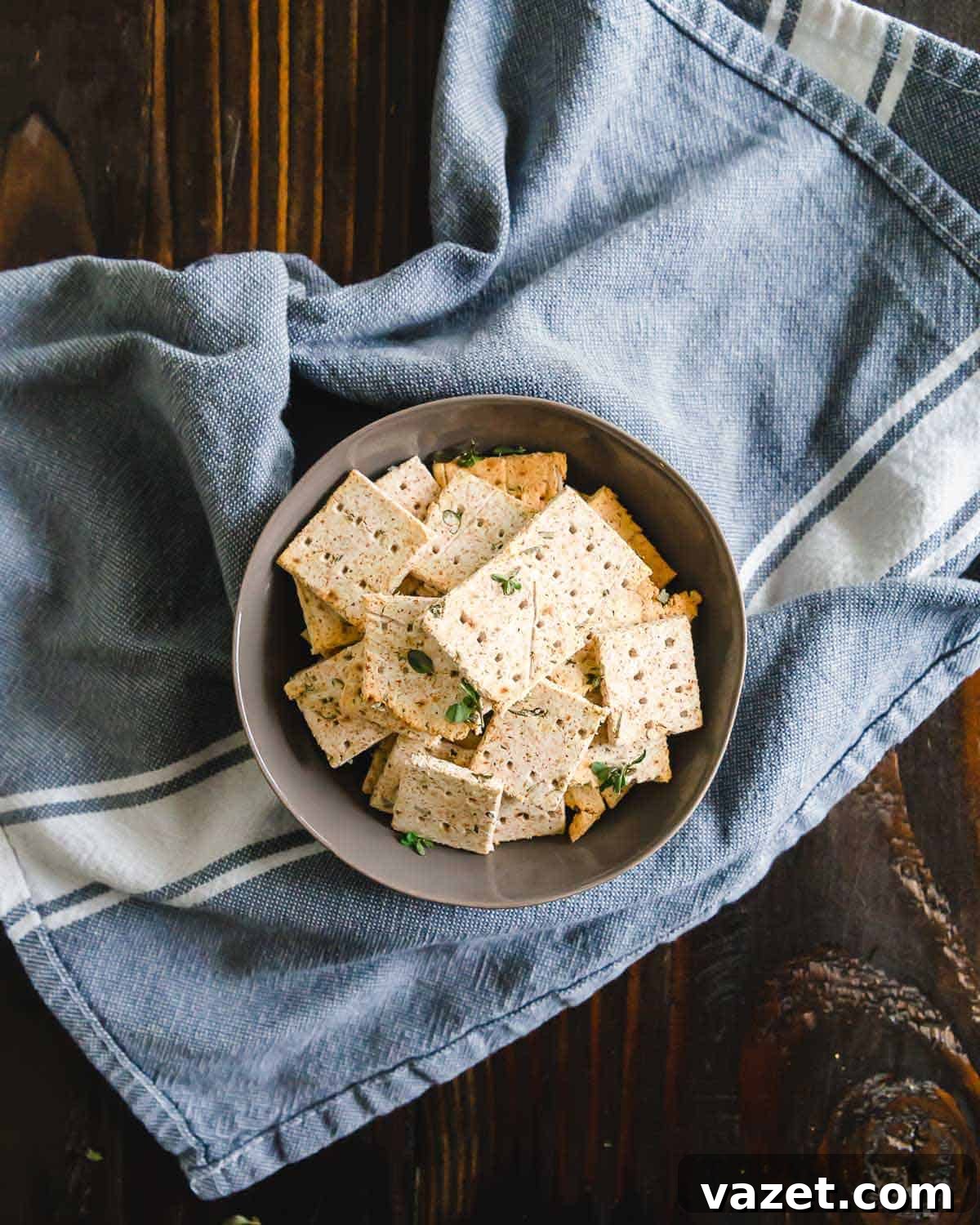 Almond Pulp Crisps 6 Close up photo of almond pulp crackers, a perfect snack recipe.