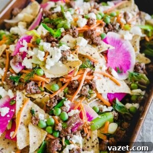 Loaded Spring Lamb Nachos 9 lamb nachos