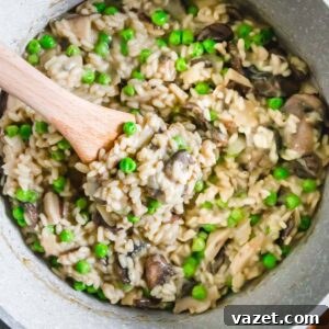 creamy vegan mushroom risotto