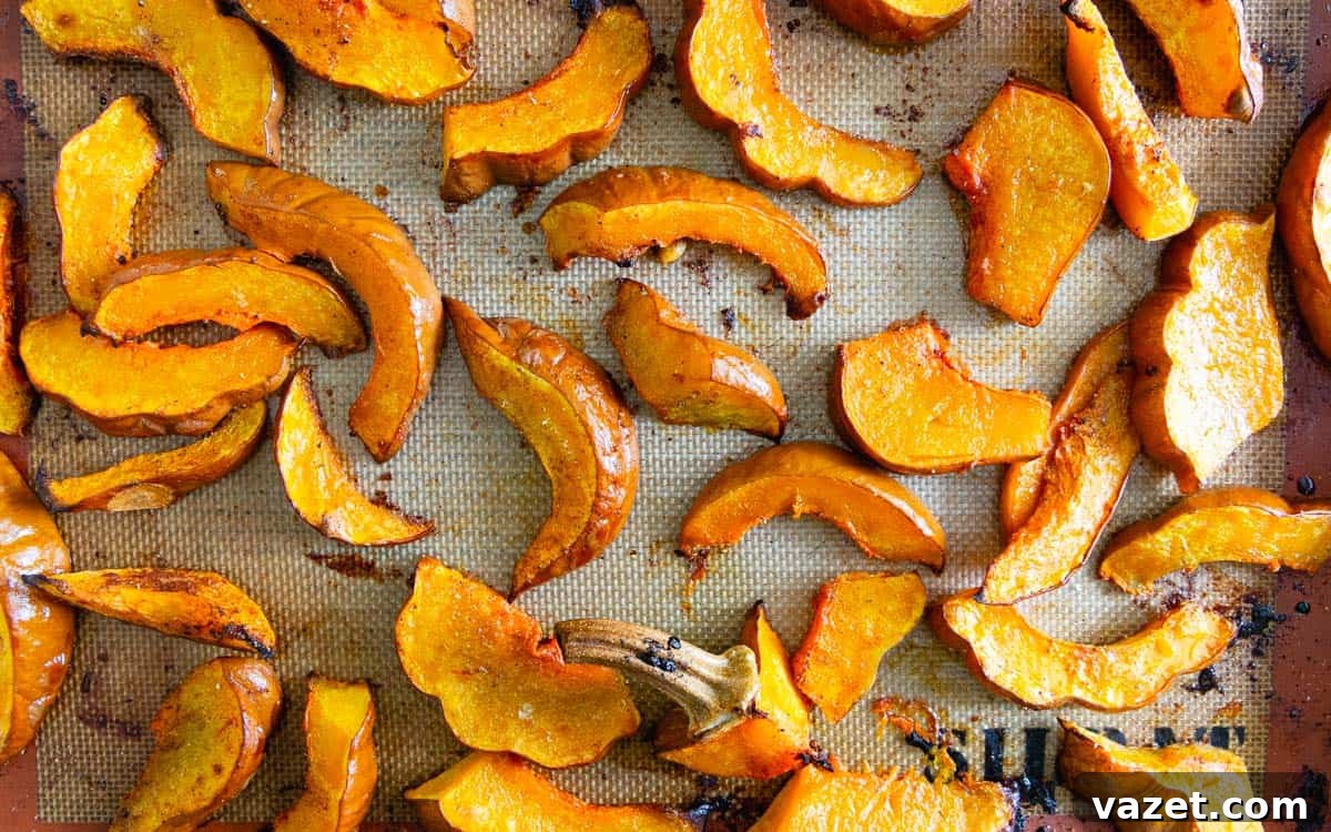 maple roasted koginut squash on sheet pan