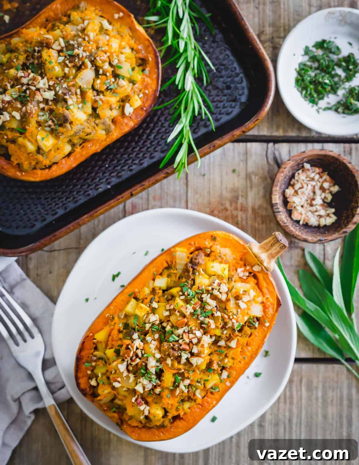 This stuffed honeynut squash recipe is an easy way to enjoy the sweet winter squash. This stuffed honeynut squash recipe is an easy way to enjoy the sweet winter squash.