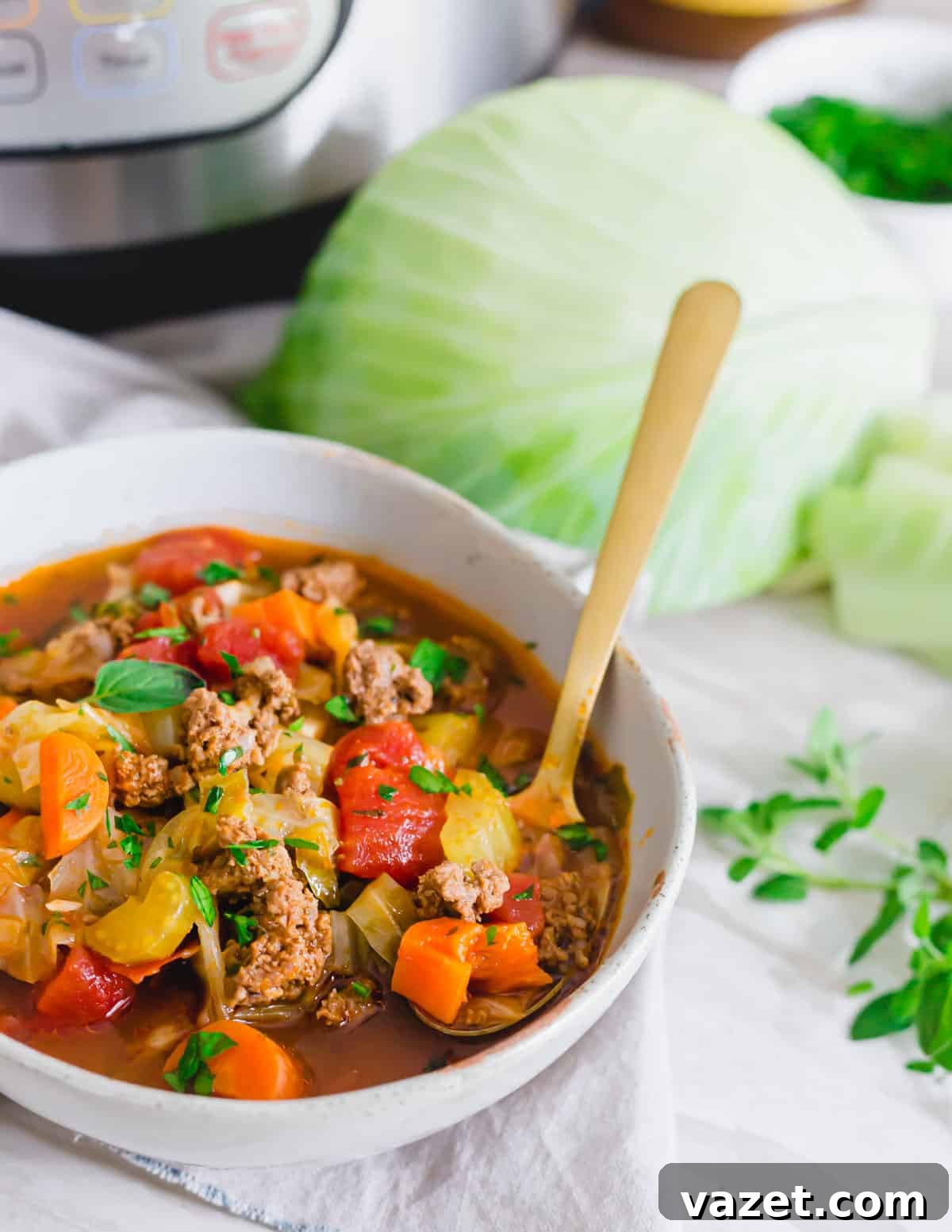 Instant Pot cabbage soup recipe. Instant Pot cabbage soup recipe.