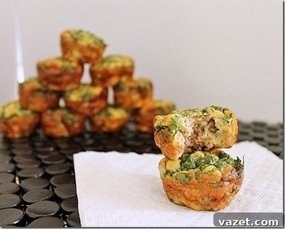 Fluffy Frittata Cups 4 Finished Thanksgiving Stuffing Frittata Bites