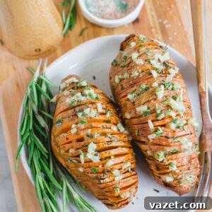 Rosemary hasselback sweet potatoes.