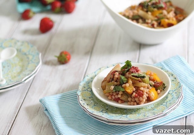 Strawberry Couscous Delight 5 Roasted strawberry couscous