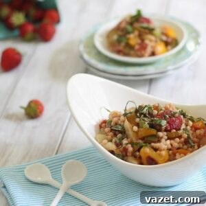 Couscous with roasted strawberries