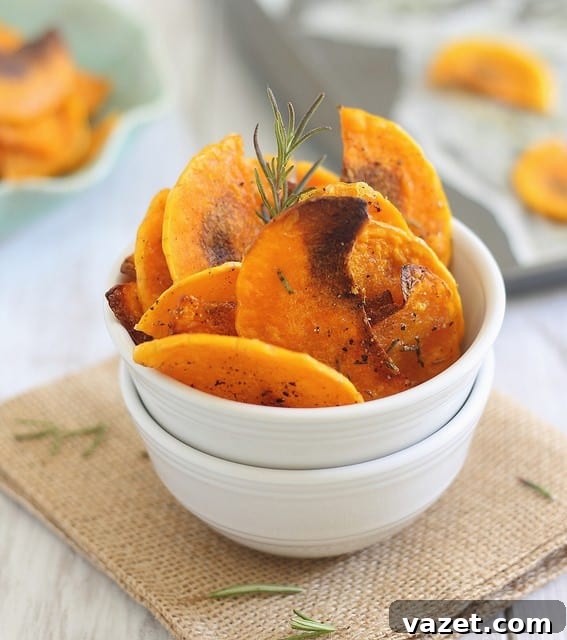 Butternut squash chips with herbs