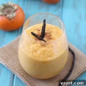 Persimmon Vanilla Bean Smoothie.