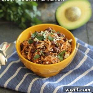 Slow Cooker Pulled Chicken with Beans and Feta