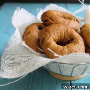 Pumpkin Raisin Bagels - A Fall Breakfast Treat