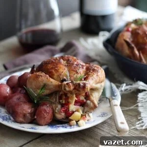 Stuffed Cornish hens.