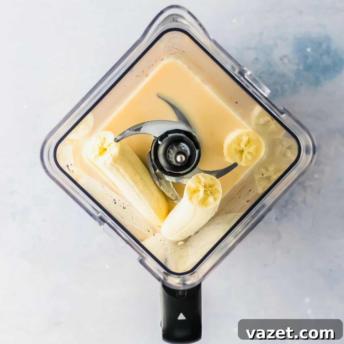 Korean Banana Bliss 5 Step 1: Add ingredients to the blender.